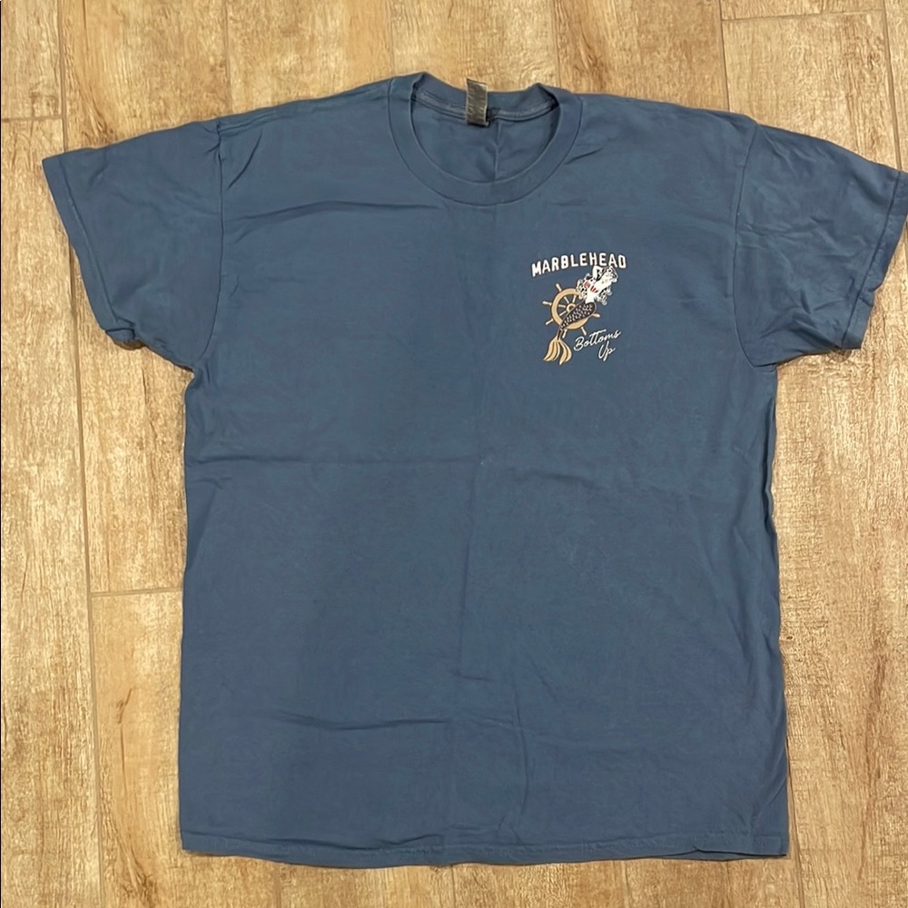 Gildan Blue Short Sleeve Tee Classic Crew Neck